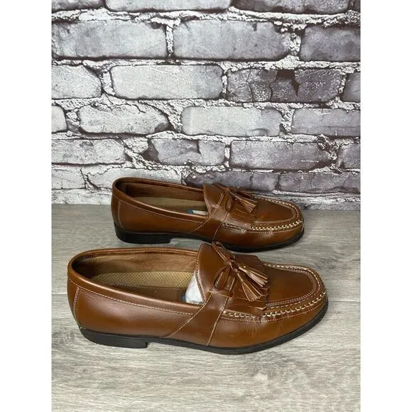 Johnston &amp; Murphy Brown Leather Kiltie Tassel Loafers Shoes Men's Sz 11M US/44EU