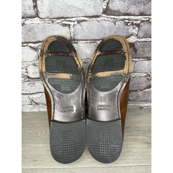 Johnston &amp; Murphy Brown Leather Kiltie Tassel Loafers Shoes Men's Sz 11M US/44EU
