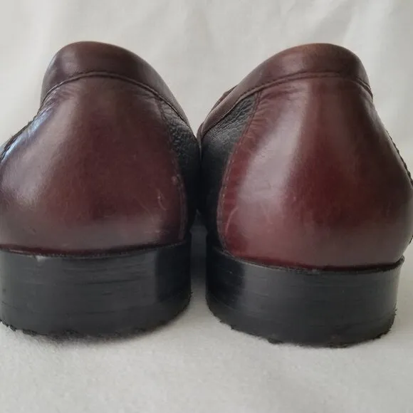 Johnston Murphy Aragon Shoes Mens Kiltie Tassel Brown Leather Loafers US 9.5M