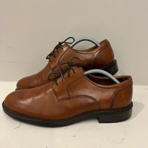 Johnston Murphy Dress Shoes Mens 9 Tabor Plain Toe Oxford Brown Leather 20-3360