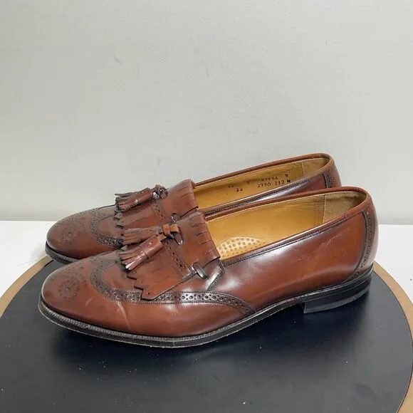 Johnston Murphy Shoes Mens Size 11 D Optima Leather Kiltie Tassel Dress Shoe