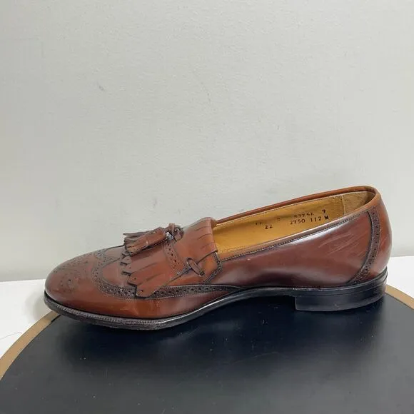 Johnston Murphy Shoes Mens Size 11 D Optima Leather Kiltie Tassel Dress Shoe