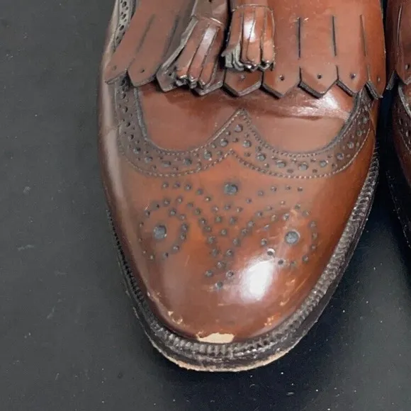 Johnston Murphy Shoes Mens Size 11 D Optima Leather Kiltie Tassel Dress Shoe