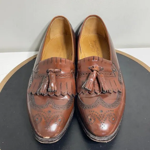 Johnston Murphy Shoes Mens Size 11 D Optima Leather Kiltie Tassel Dress Shoe