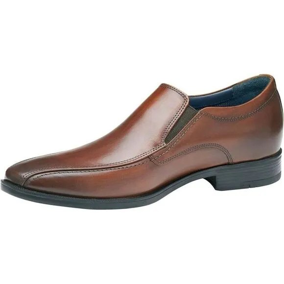 Johnston &amp; Murphy Gibbons Run-Off Men's US 8.5 Brown Leather Dress Shoes ZPO1905