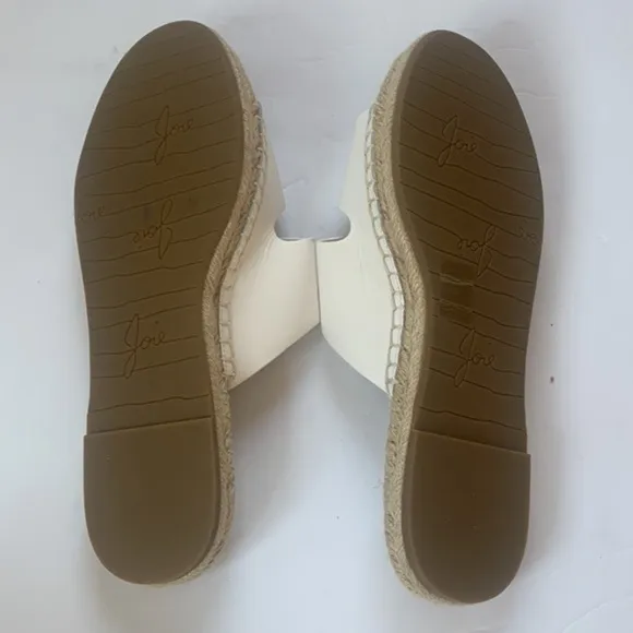Joie Cagney Espadrille Sandals White Leather