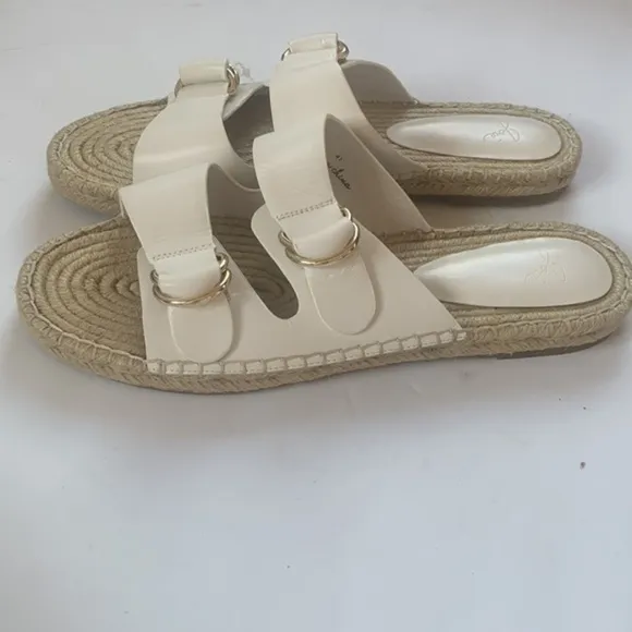 Joie Cagney Espadrille Sandals White Leather