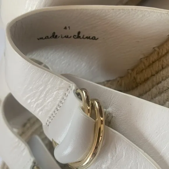 Joie Cagney Espadrille Sandals White Leather