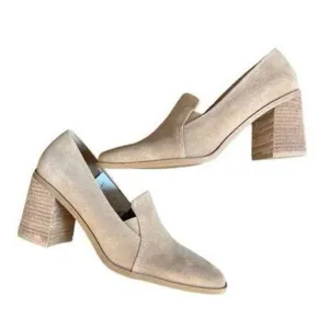 JOIE Wevenly Suede Block Heel Closed Toe Loafer