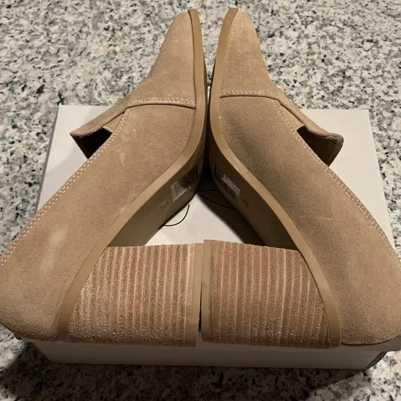 JOIE Wevenly Suede Block Heel Closed Toe Loafer