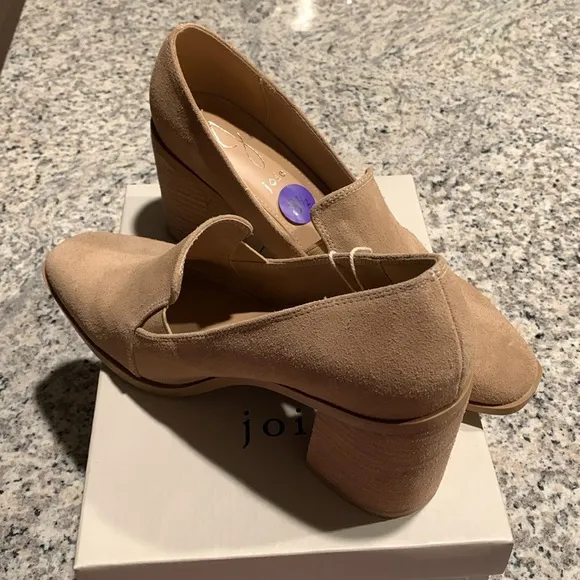 JOIE Wevenly Suede Block Heel Closed Toe Loafer