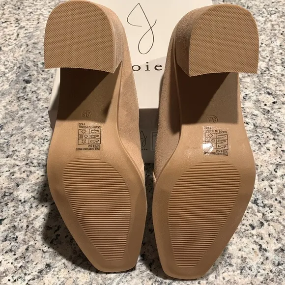 JOIE Wevenly Suede Block Heel Closed Toe Loafer