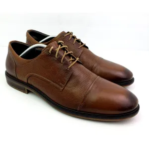 Josef Seibel Myles 05 Mens Size EU 46 US 12 Brown Leather Cap Toe Oxford Shoes