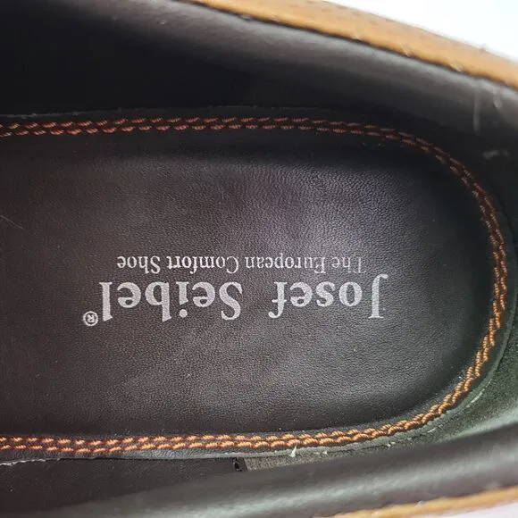 Josef Seibel Myles 05 Mens Size EU 46 US 12 Brown Leather Cap Toe Oxford Shoes