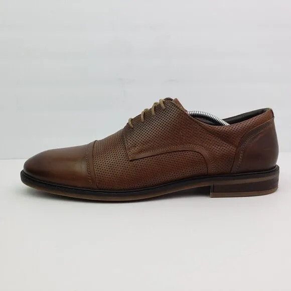 Josef Seibel Myles 05 Mens Size EU 46 US 12 Brown Leather Cap Toe Oxford Shoes