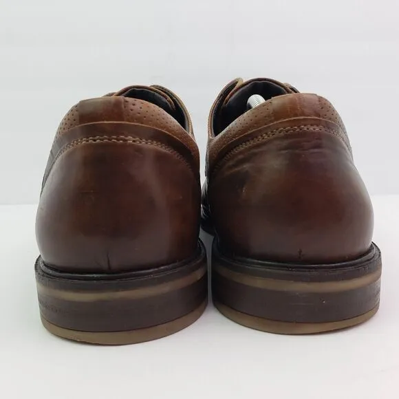 Josef Seibel Myles 05 Mens Size EU 46 US 12 Brown Leather Cap Toe Oxford Shoes