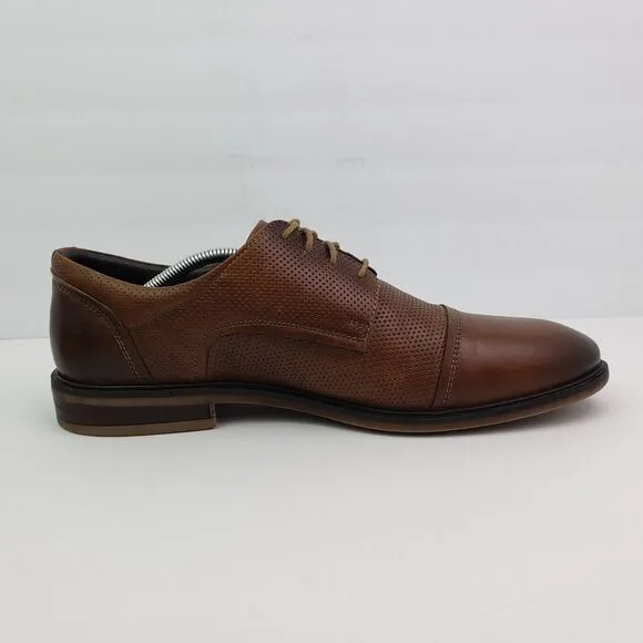 Josef Seibel Myles 05 Mens Size EU 46 US 12 Brown Leather Cap Toe Oxford Shoes