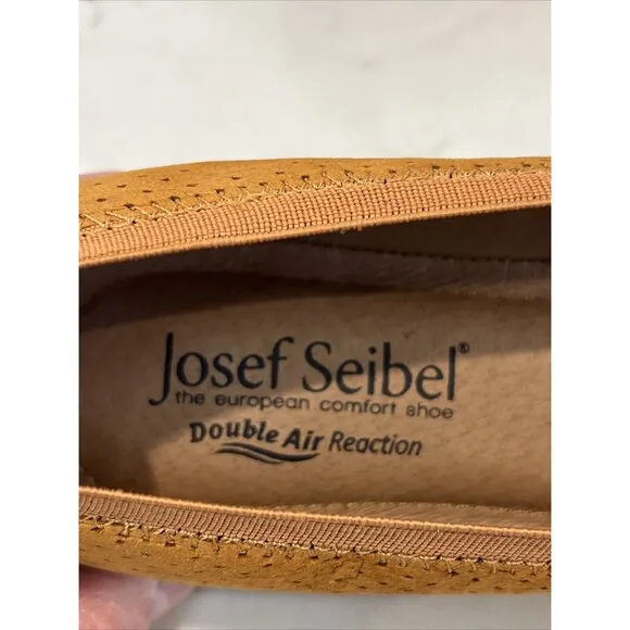 Josef Seibel NEW Pippa Orange Suede Comfort Ballet Flats Shoes EU 37 US 6-6.5