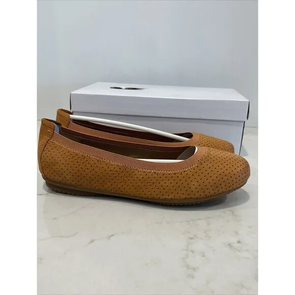 Josef Seibel NEW Pippa Orange Suede Comfort Ballet Flats Shoes EU 37 US 6-6.5