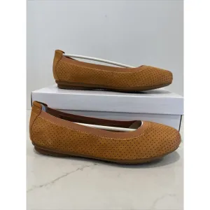 Josef Seibel NEW Pippa Orange Suede Comfort Ballet Flats Shoes EU 37 US 6-6.5