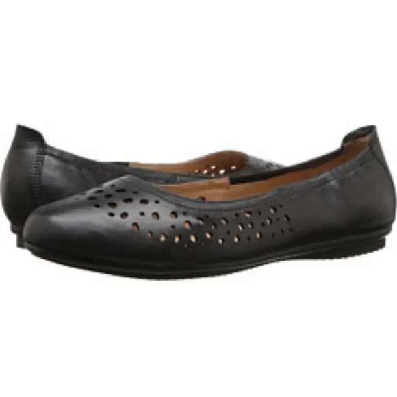 Josef Seibel Pippa Ballet Flat Womens Shoes Size EU 36 US 5.5 Die Cut Black