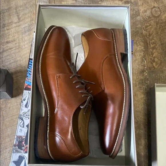 Joseph Abboud Cognac Leather Men's Dress Shoes Size 11