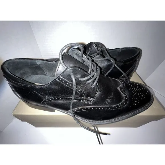Joseph Abound Men's Black Leather Wingtip Lace-Up Oxford Dress Shoes Size 10 D