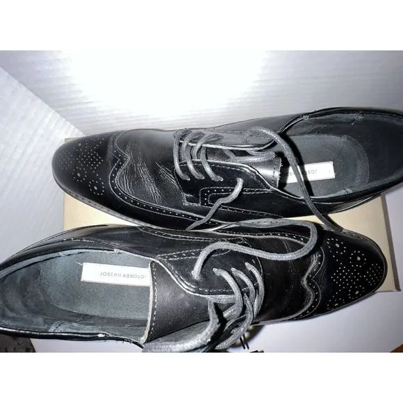 Joseph Abound Men's Black Leather Wingtip Lace-Up Oxford Dress Shoes Size 10 D