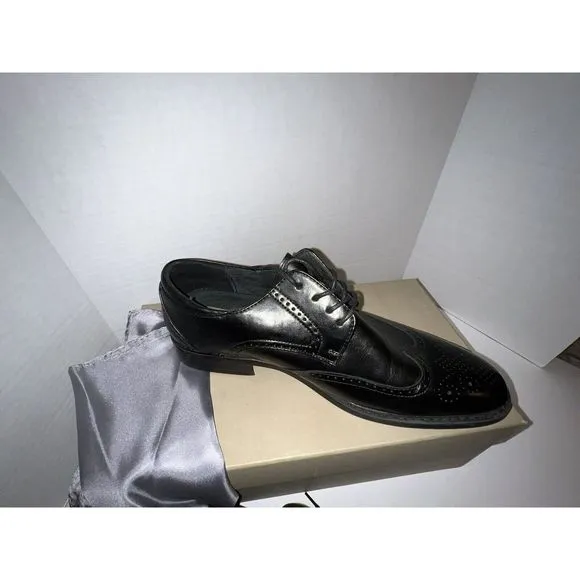 Joseph Abound Men's Black Leather Wingtip Lace-Up Oxford Dress Shoes Size 10 D