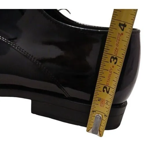 Joseph Feiss Tuxedo Dress Shoes Men's Sz 12 BLACK Faux Leather Formal Wedding