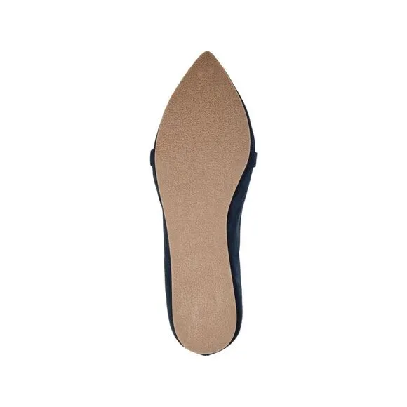 JOURNEE COLLECTION Womens Navy Kyrah Pointed Toe Wedge Slip On Loafers Shoes 7 M