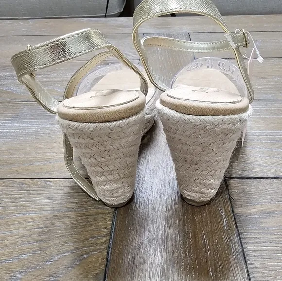 Juicy Couture Cristall Espadrille Wedge Sandals, Women's Size 8, NWT