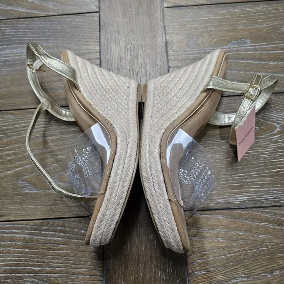 Juicy Couture Cristall Espadrille Wedge Sandals, Women's Size 8, NWT