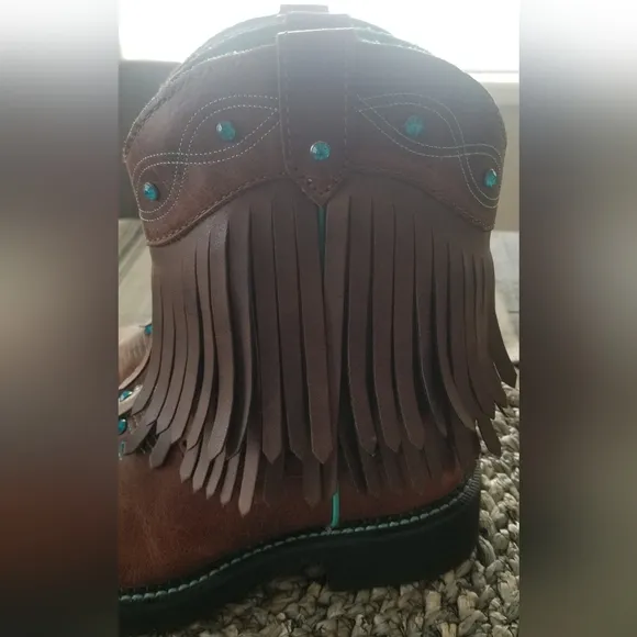 Justin Gypsy Rhinestone Embellished Fring Boots NWOT
