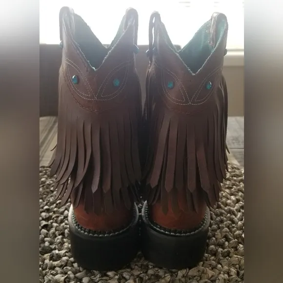 Justin Gypsy Rhinestone Embellished Fring Boots NWOT