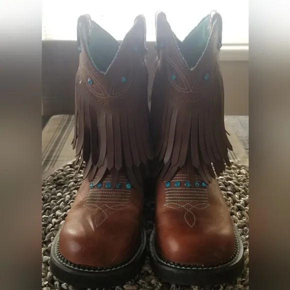 Justin Gypsy Rhinestone Embellished Fring Boots NWOT