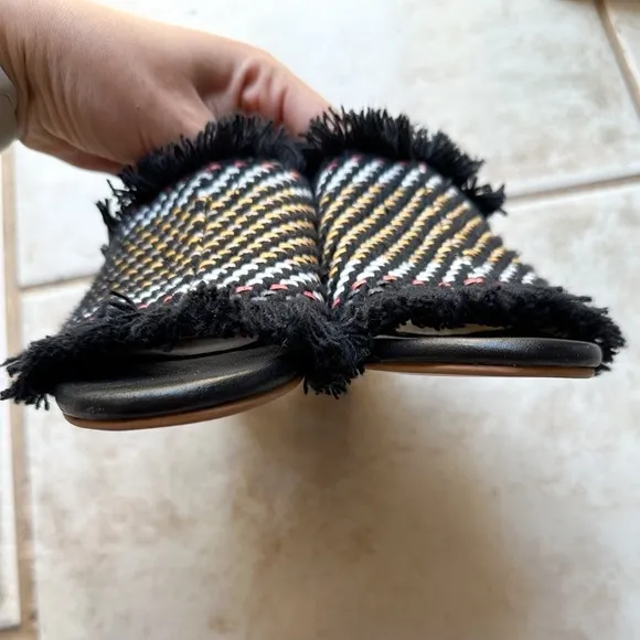 KAANAS Samos Frayed Basket Weave Sandals Bohemian
