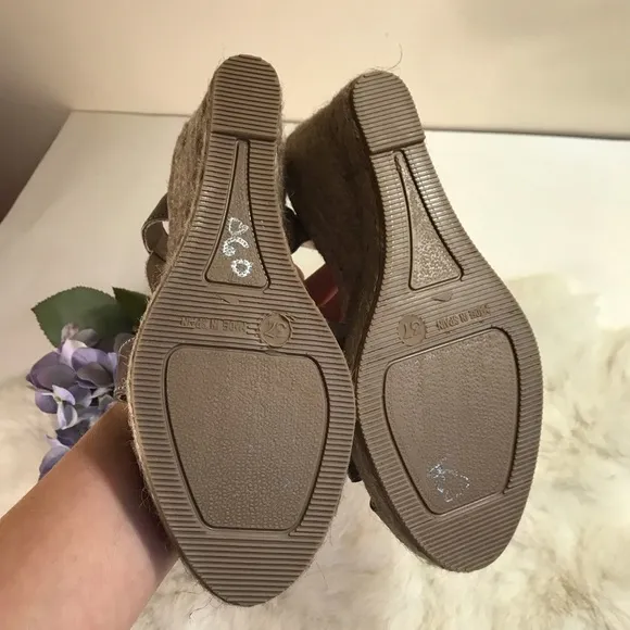 Kanna NWT Woven Leather Espadrille Wedge Sandal 37