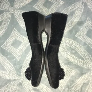 Karen Scott fabric black ballet shoes