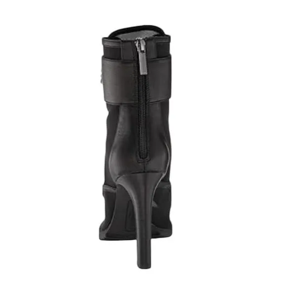 Karl Lagerfeld Paris Women's Blayze Peep Toe Bootie Black Size 7.5 NEW