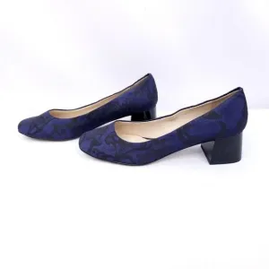 Karl Lagerfeld Pumps Heels Shoe Blue Floral Fabric