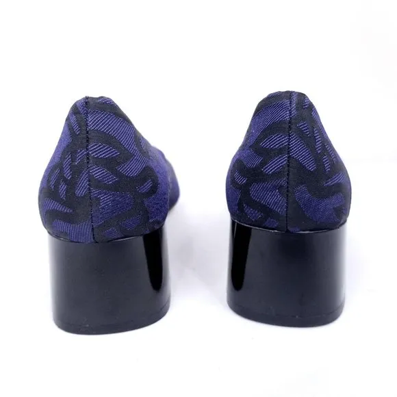 Karl Lagerfeld Pumps Heels Shoe Blue Floral Fabric