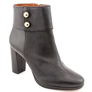 Kate Spade Bridgette Women’s Black Leather Platform  Heeled Ankle Booties Boots