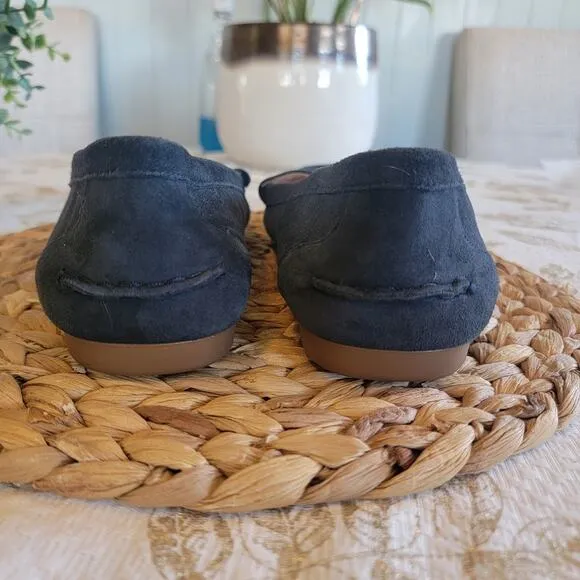 Kate Spade Carmen Navy Suede Driving  Logo Loafers Slip On Shoes Size 10