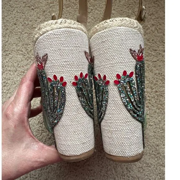 Kate Spade Dallas Wedge Sandals Cactus 10.5