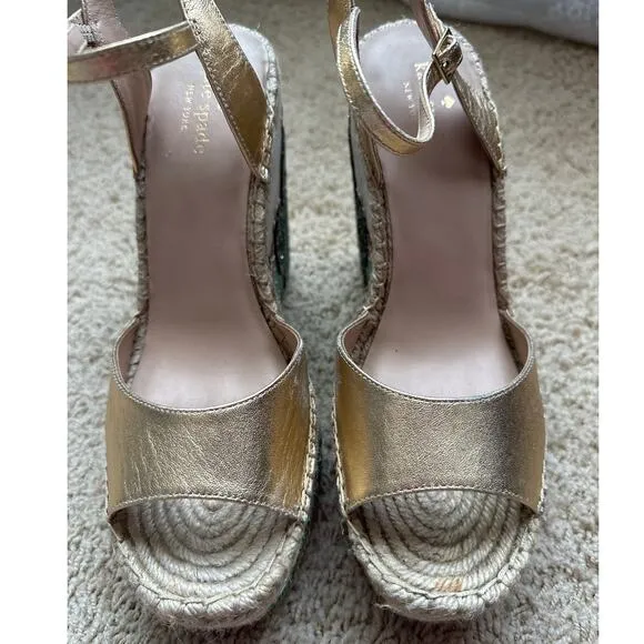 Kate Spade Dallas Wedge Sandals Cactus 10.5