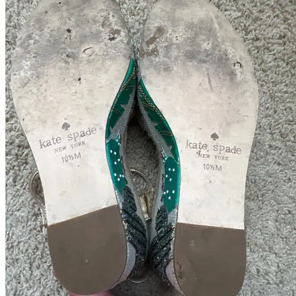 Kate Spade Dallas Wedge Sandals Cactus 10.5