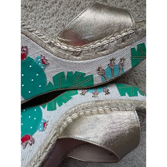 Kate Spade Dallas Wedge Sandals Cactus 10.5