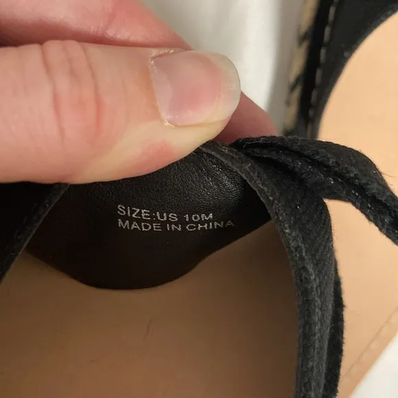 Kate Spade Idala Bow Espadrille Slide Sandals Black/Tan Size 10
