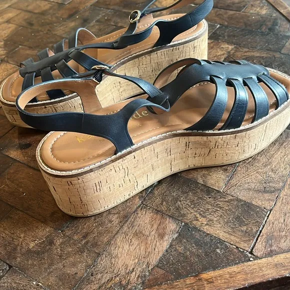 Kate Spade Navy Mabel Cork Platform Sandals